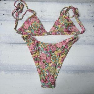 Multi-Colored Floral SHEIN Bikini NEVER WORN size M
